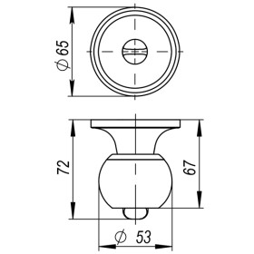 Ручка защелка Ajax (Аякс) 6082 PB-E (кл./фик.) золото