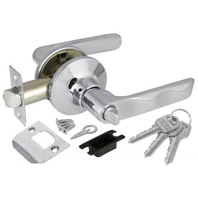 Ручка Fuaro (Фуаро) защелка DK624/BL CP-ET (624/BL CP-E) (кл/фик.) хром