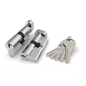 Цилиндровый Fuaro (Фуаро) механизм (R302/60) R3002Knob60(25+10+25) CP хром 5Key с вертушкой Цилиндровый Fuaro (Фуаро) механизм (R302/60) R3002Knob60(25+10+25) CP хром 5Key с вертушкой