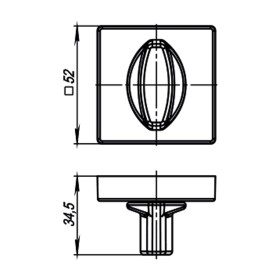 Ручка Armadillo (Армадилло) поворотная BK6.K.USQ52 FSG-39 флорентийское золото