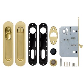 Набор Armadillo (Армадилло) для раздвижных дверей SH011-BK SG-1 Матовое золото