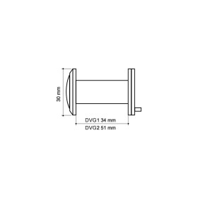 Глазок Armadillo (Армадилло) дверной противопожарный, оптика стекло DV-PRO 1/60-35/BR/HD (DVG1/HD) CP хром