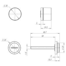 Ручка Armadillo (Армадилло) поворотная BK6.R.ART30 MWSC-33 итальянский тисненый