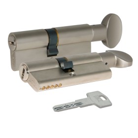 Цилиндровый механизм Kale kilit (Кале килит) с вертушкой 164 BM/75 (30+10+35) mm никель 5 кл.