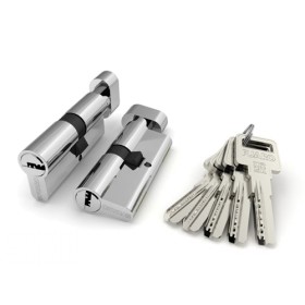 Цилиндровый Fuaro (Фуаро) механизм (R602/100) R6002Knob100(45+10+45) CP хром 5Key с вертушкой Цилиндровый Fuaro (Фуаро) механизм (R602/100) R6002Knob100(45+10+45) CP хром 5Key с вертушкой