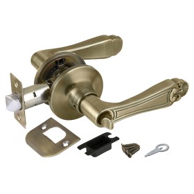 Ручка Fuaro (Фуаро) защелка DK637/BL АB-BK (637/BL АB-B) (фик.) бронза