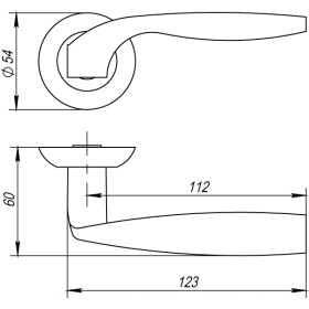 Ручка раздельная Fuaro (Фуаро) BOSTON AR SN/CP-3 матовый никель/хром, квадрат 8x140 мм, стяжки M4(10*50*50)