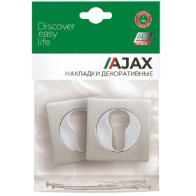Накладка Ajax (Аякс) под цилиндр ET JK SN/CP-3 матовый никель/хром