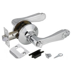 Ручка Fuaro (Фуаро) защелка DK637/BL CP-BK (637/BL СP-B) (фик.) хром