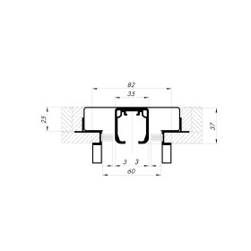 Комплект Armadillo (Армадилло) для обрамления пенала SLD.Comfort-PENAL frame 900/2300 WH