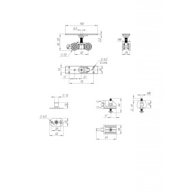 Комплект Armadillo (Армадилло) для раздвижных дверей Comfort - PRO SET 1 /rollers/ 80 (CFA170)