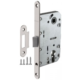 Корпус Fuaro (Фуаро) врезного замка c защёлкой PLASTP85C-50 (P85C-50) SN матовый никель Корпус Fuaro (Фуаро) врезного замка c защёлкой PLASTP85C-50 (P85C-50) SN матовый никель