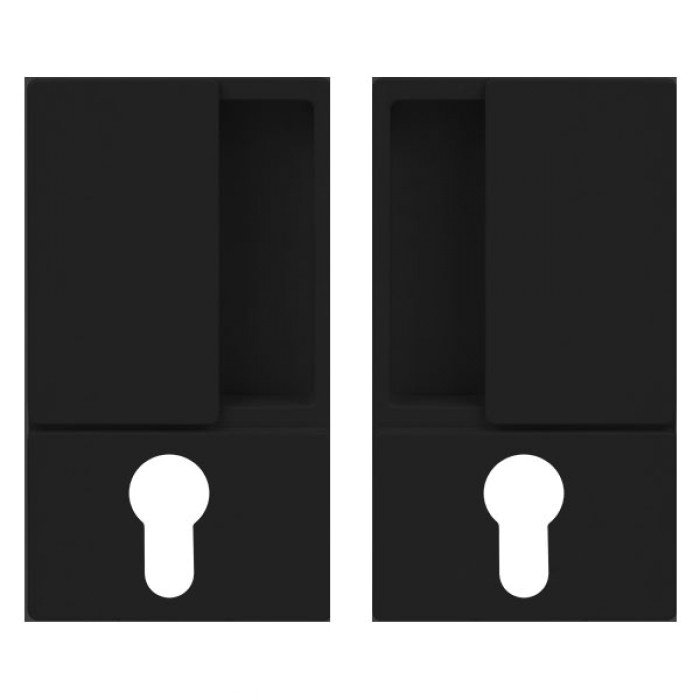 B30003.01.93 AGB (АГБ) Ручка WAVE под цилиндр (черный), для раздвижных дверей