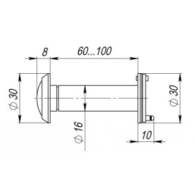 Глазок Armadillo (Армадилло) дверной противопожарный, оптика стекло DV-PRO 3/100-60/BR/HD (DVG3/HD) AB бронза