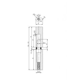 Петля приварная Fuaro (Фуаро) T1/160-20 ADJ с подшипником регулируемая