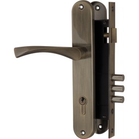 Замок цилиндровый Fuaro (Фуаро) с в комплекте с ручкой LOCKSET.9011 (SET F9011) AB бронза Замок цилиндровый Fuaro (Фуаро) с в комплекте с ручкой LOCKSET.9011 (SET F9011) AB бронза