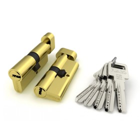 Цилиндровый Fuaro (Фуаро) механизм (R602/70) R6002Knob70(30+10+30) PB латунь 5Key с вертушкой Цилиндровый Fuaro (Фуаро) механизм (R602/70) R6002Knob70(30+10+30) PB латунь 5Key с вертушкой