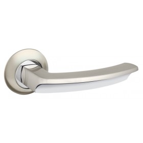 Ручка Fuaro (Фуаро) раздельная R.AR54.ALFA (ALFA AR) 140mm SN/CP-3 матовый никель/хром Ручка Fuaro (Фуаро) раздельная R.AR54.ALFA (ALFA AR) 140mm SN/CP-3 матовый никель/хром