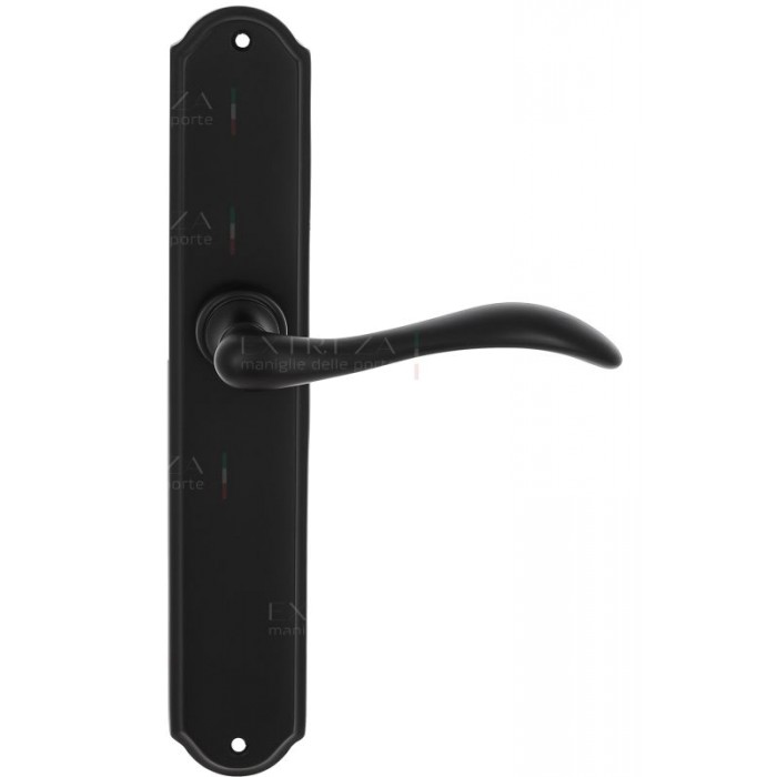 Дверная ручка Extreza AGATA (Агата) 310 на планке PL01 черный матовый F22
