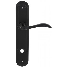 Дверная ручка Extreza AGATA (Агата) 310 на планке PL05 черный матовый F22