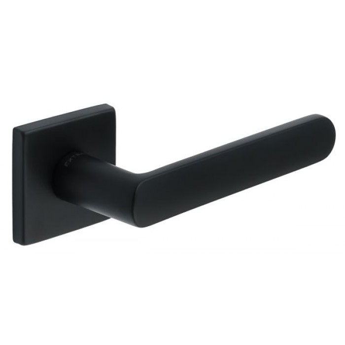 Дверная ручка Extreza Hi-Tech Slim AQUA (Аква) 113 на квадратной розетке R11 черный F22