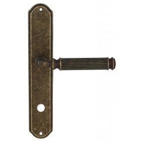 Дверная ручка Extreza BENITO (Бенито) 307 на планке PL01 античная бронза F23