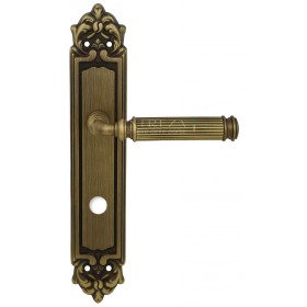 Дверная ручка Extreza BENITO (Бенито) 307 на планке PL02 матовая бронза F03