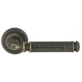 Дверная ручка Extreza BENITO (Бенито) 307 на розетке R03 античное серебро F45