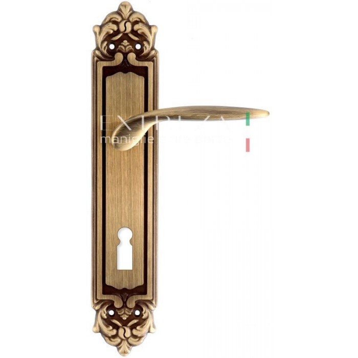Дверная ручка Extreza CALIPSO (Калипсо) 311 на планке PL02 KEY матовая бронза F03