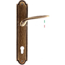 Дверная ручка Extreza CALIPSO (Калипсо) 311 на планке PL03 CYL матовая бронза F03