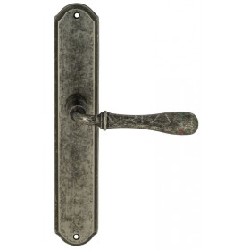 Дверная ручка Extreza CARRERA (Каррера) 321 на планке PL01 античное серебро F45