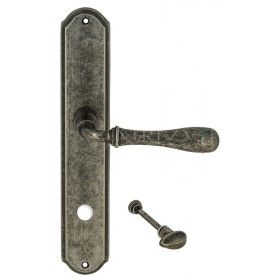 Дверная ручка Extreza CARRERA (Каррера) 321 на планке PL01 WC античное серебро F45
