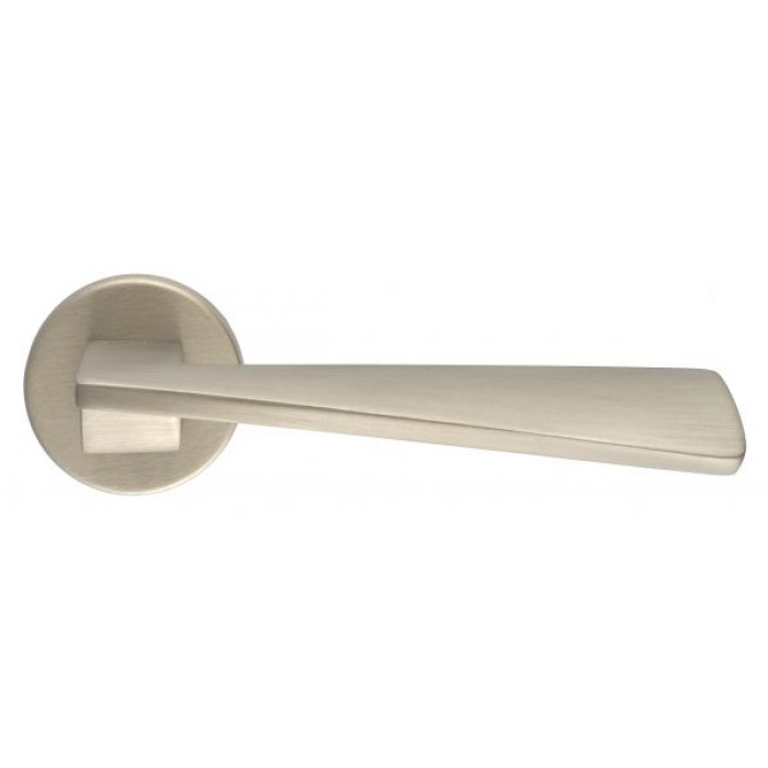 Дверная ручка Extreza Hi-Tech SLIM DIA (Диа) 118 на круглой розетке R12 матовый никель F20