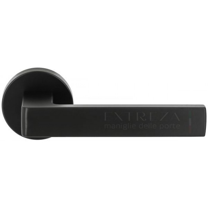 Дверная ручка Extreza Hi-Tech ENZO (Энзо) 117 R12 черный матовый F22