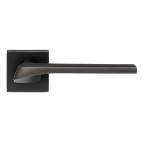 Дверная ручка Extreza Hi-Tech SLIM ERICA (Эрика) 119 на квадратной розетке R11 антрацит F27