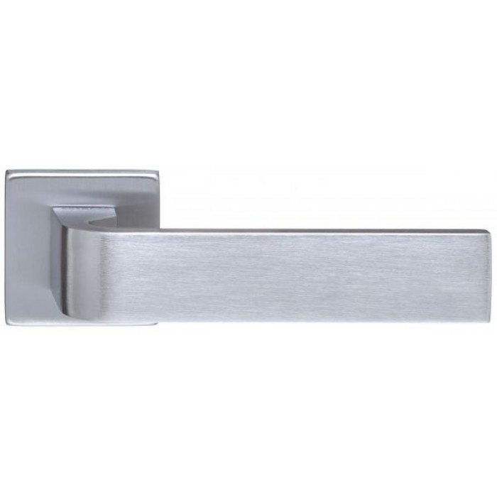 Дверная ручка Extreza Hi-tech SLIM SOUND (Саунд) 106 на квадратной розетке R11 матовый хром F05
