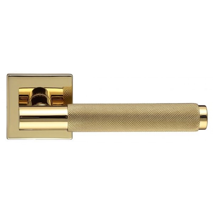 Дверная ручка Extreza Hi-tech Slim TUBA 126 на розетке R15 полированная латунь F01