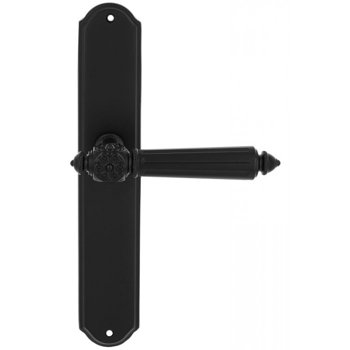 Дверная ручка Extreza LEON (Леон) 303 на планке PL01 черный матовый F22