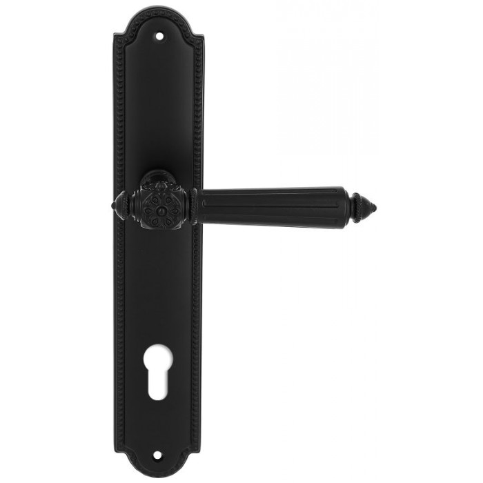 Дверная ручка Extreza LEON (Леон) 303 на планке PL03 CYL черный матовый F22