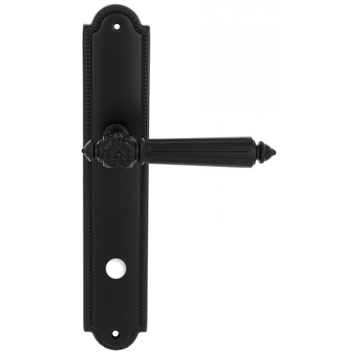 Дверная ручка Extreza LEON (Леон) 303 на планке PL03 WC черный матовый F22
