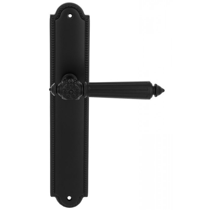 Дверная ручка Extreza LEON (Леон) 303 на планке PL03 черный матовый F22