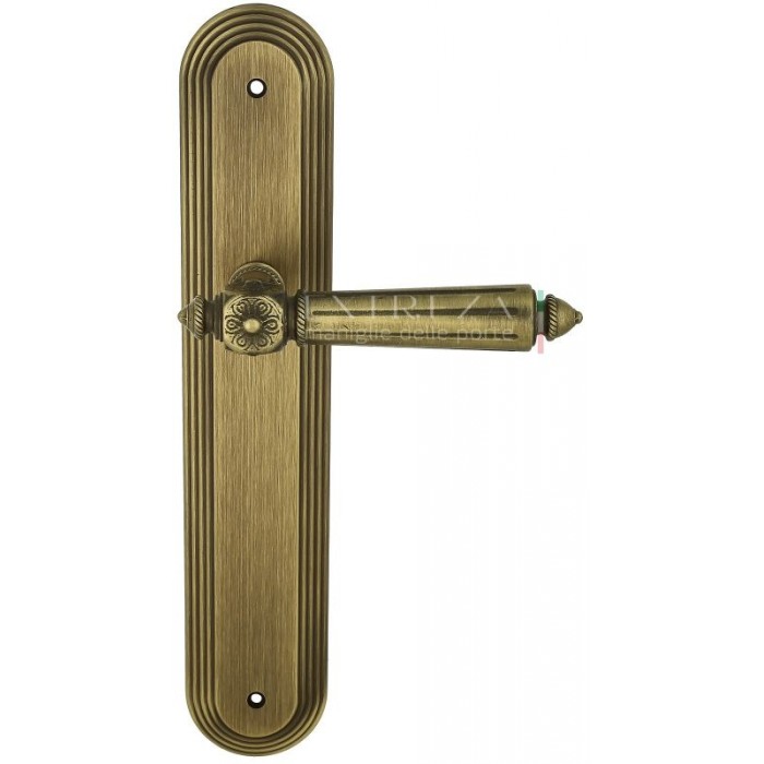 Дверная ручка Extreza LEON (Леон) 303 на планке PL05 матовая бронза F03