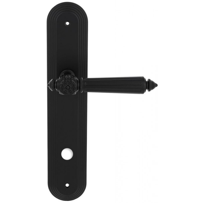 Дверная ручка Extreza LEON (Леон) 303 на планке PL05 WC черный матовый F22