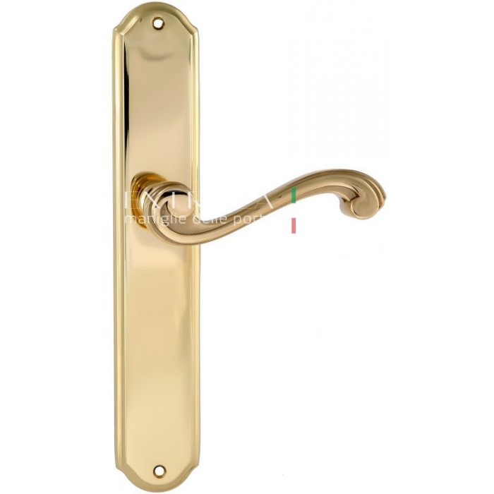 Дверная ручка Extreza LINA (Лина) 313 на планке PL01 полированное золото F01