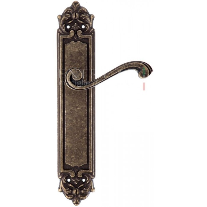 Дверная ручка Extreza LINA (Лина) 313 на планке PL02 античная бронза F23