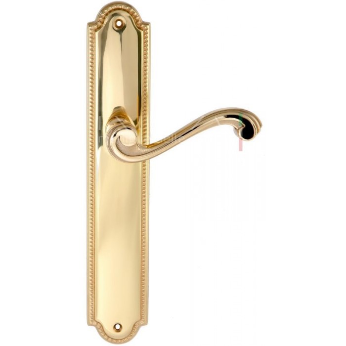 Дверная ручка Extreza LINA (Лина) 313 на планке PL03 полированное золото F01
