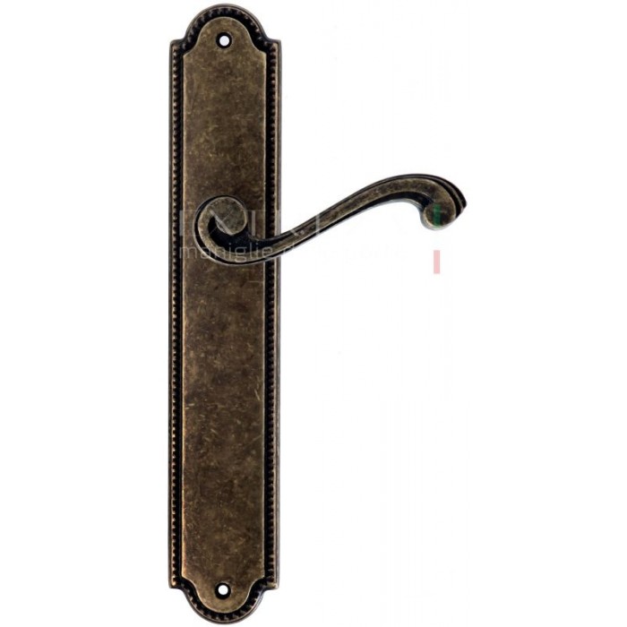 Дверная ручка Extreza LINA (Лина) 313 на планке PL03 античная бронза F23