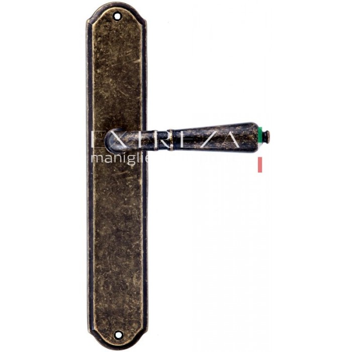 Дверная ручка Extreza PETRA (Петра) 304 на планке PL01 античная бронза F23