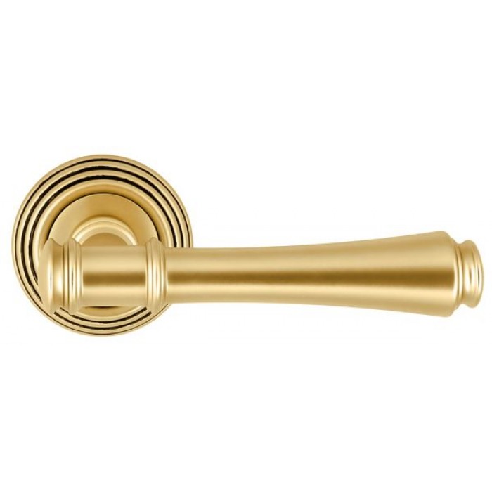 Дверная ручка Extreza PIERO (Пьеро) 326 R05 французское золото + коричневый F59
