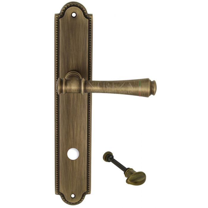 Дверная ручка Extreza PIERO (Пиеро) 326 на планке PL03 WC матовая бронза F03